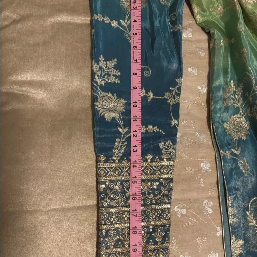 Ombre Embroidered Salwar Kameez - Picture 3 of 5